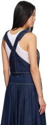 Kenzo Blue Kenzo Paris Dungaree Denim Tank Top