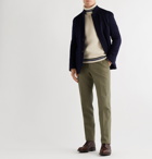 Kingsman - Slim-Fit Herringbone Cotton and Linen-Blend Trousers - Green