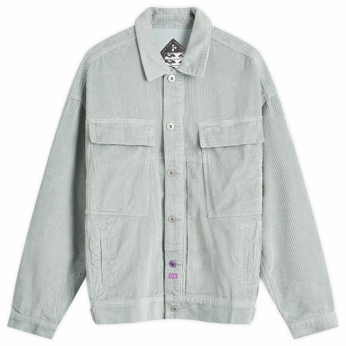 P.A.M. Men's EBB Corduroy Jacket in Sky Grey