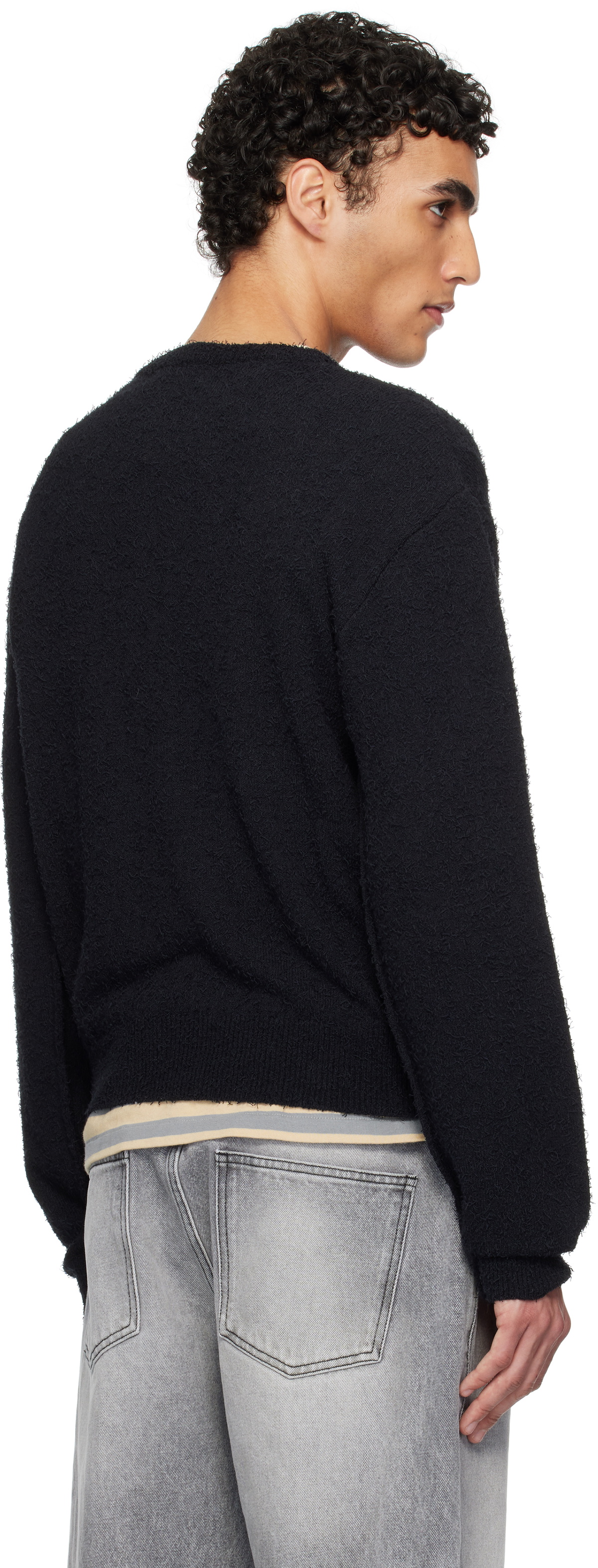 mfpen Black Phrase Knit Sweater mfpen