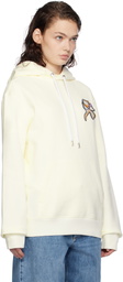 Lanvin White Clover Snake Patch Hoodie