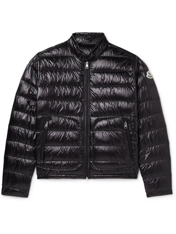 Photo: Moncler - Awake Acorus Logo-Appliquéd Quilted Glossed-Shell Down Jacket - Black