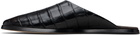 Fear of God Black Croc Embossed Slides