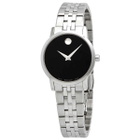 Movado Museum Classic Quartz Black Dial Stainless Steel Ladies Watch 0607397
