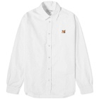 Maison Kitsuné Men's Fox Head Patch Classic Shirt in White