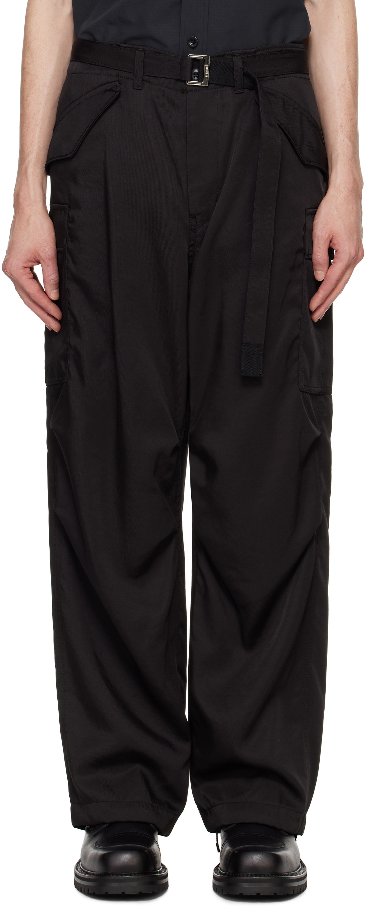 sacai Black SPIEWAK Edition Belted Cargo Pants Sacai