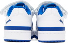 adidas Originals White & Blue Forum Low Sneakers