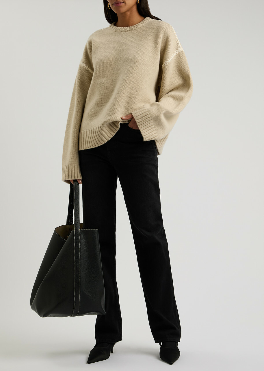Toteme Jumper Boxy Silk Knit Cream – TOTEME
