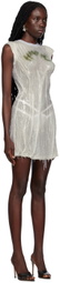 Liza Keane SSENSE Exclusive Gray 'Hungry Hole' Minidress