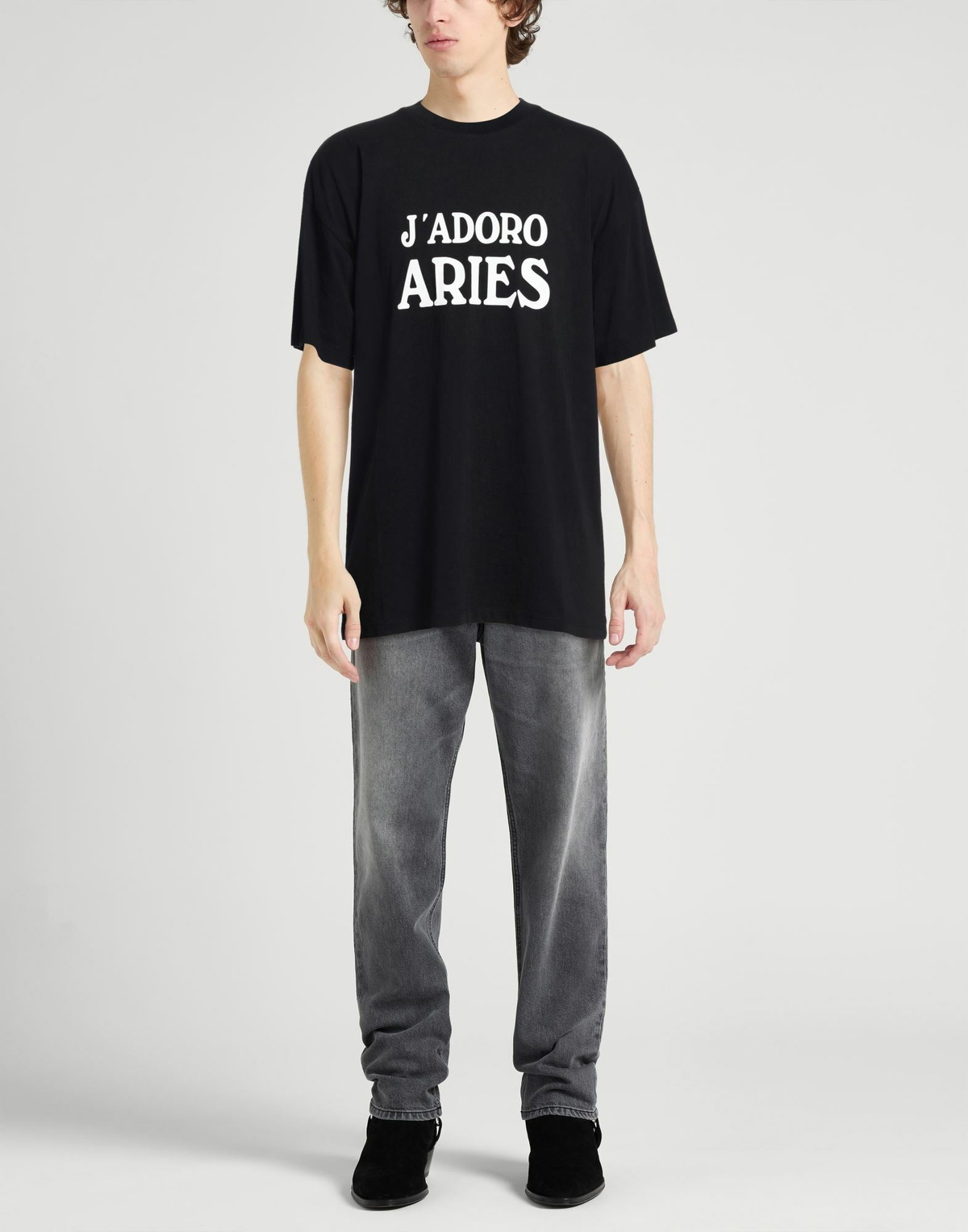 Aries Mens T-shirt in Black