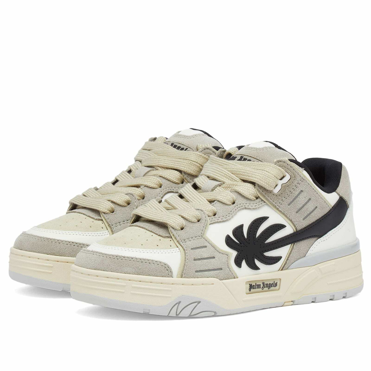 スニーカー PALM ANGELS Women Sneakers PWIA061S24LEA001 0100 WHITE Palm Angels Distressed logo-print Sneakers | White | FARFETCH
