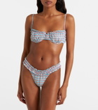 Faithfull Esterel checked bikini top