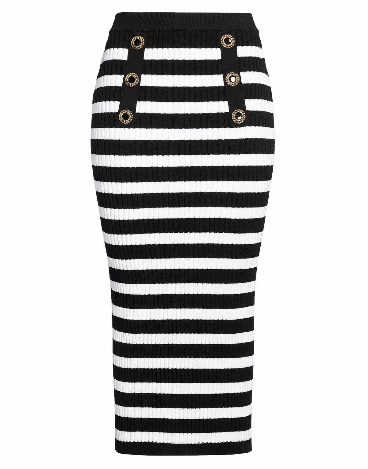 Balmain Womens Midi skirt in Black