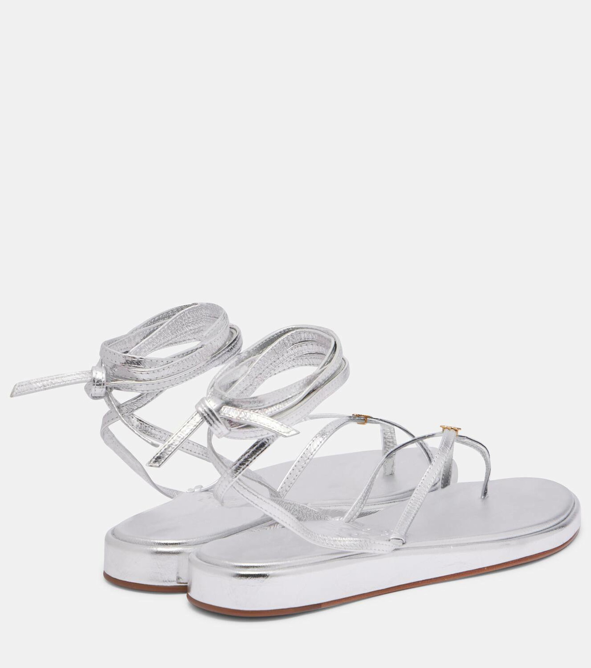 Tory Burch Capri metallic leather thong sandals