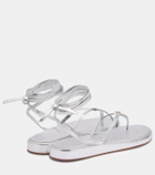 Tory Burch Capri metallic leather thong sandals