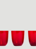 Set of Six Idra Water Glass in Red