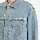 Cole Buxton Men's Washed Denim Jacket in Blue