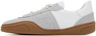 Acne Studios White & Gray Lace-Up Sneakers