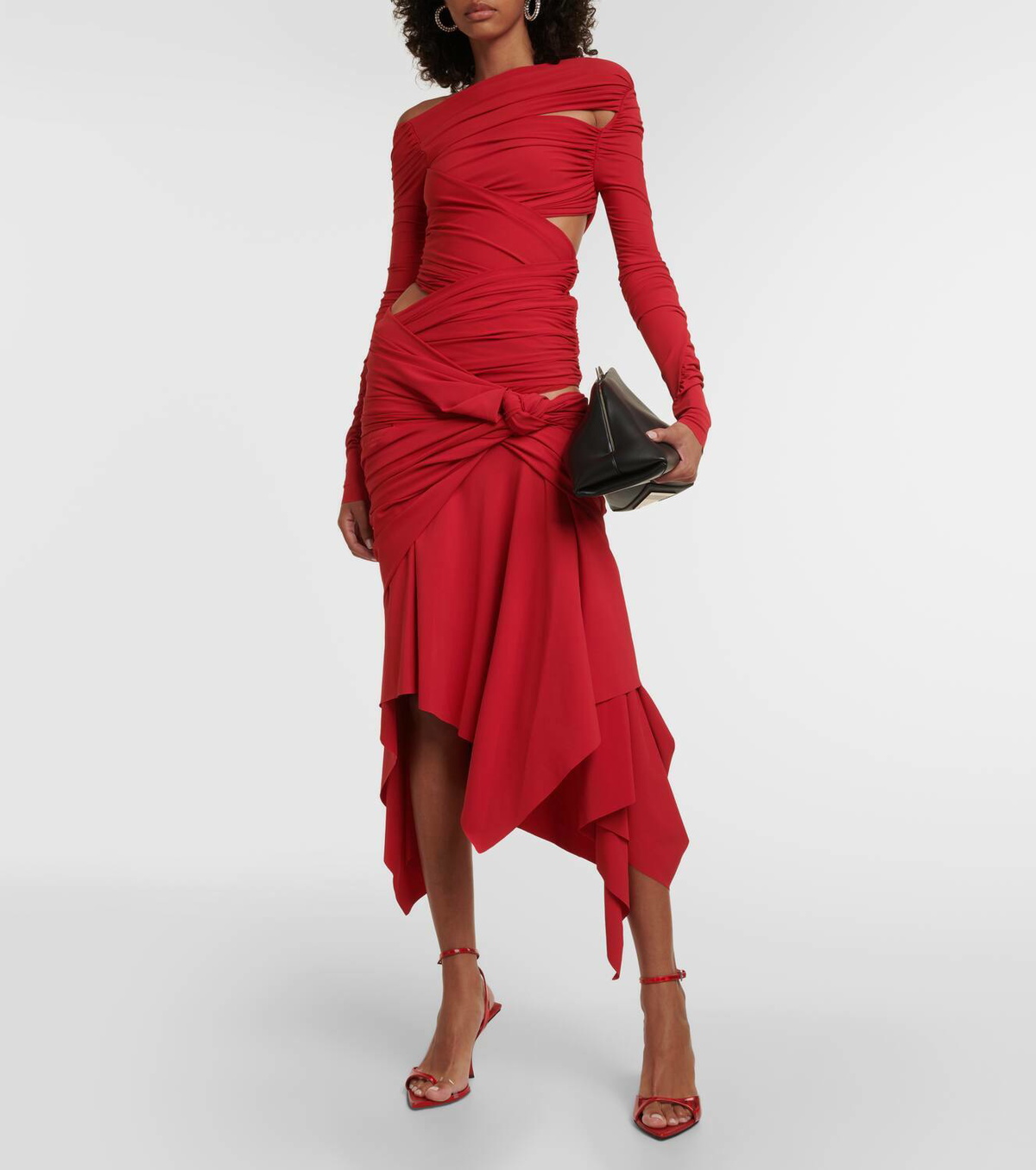 ワンピース THE ATTICO Woman Dress Red WCA00405PAA094AA 010 Cassie'' wine red mini dress for Women | THE ATTICO®