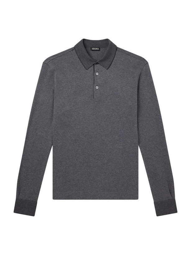 Photo: Zegna - Cotton Polo Shirt - Gray