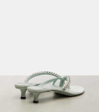 Jimmy Choo Dila 35 leather and satin thong sandals