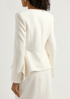 Roland Mouret Peplum Crepe Jacket Cream