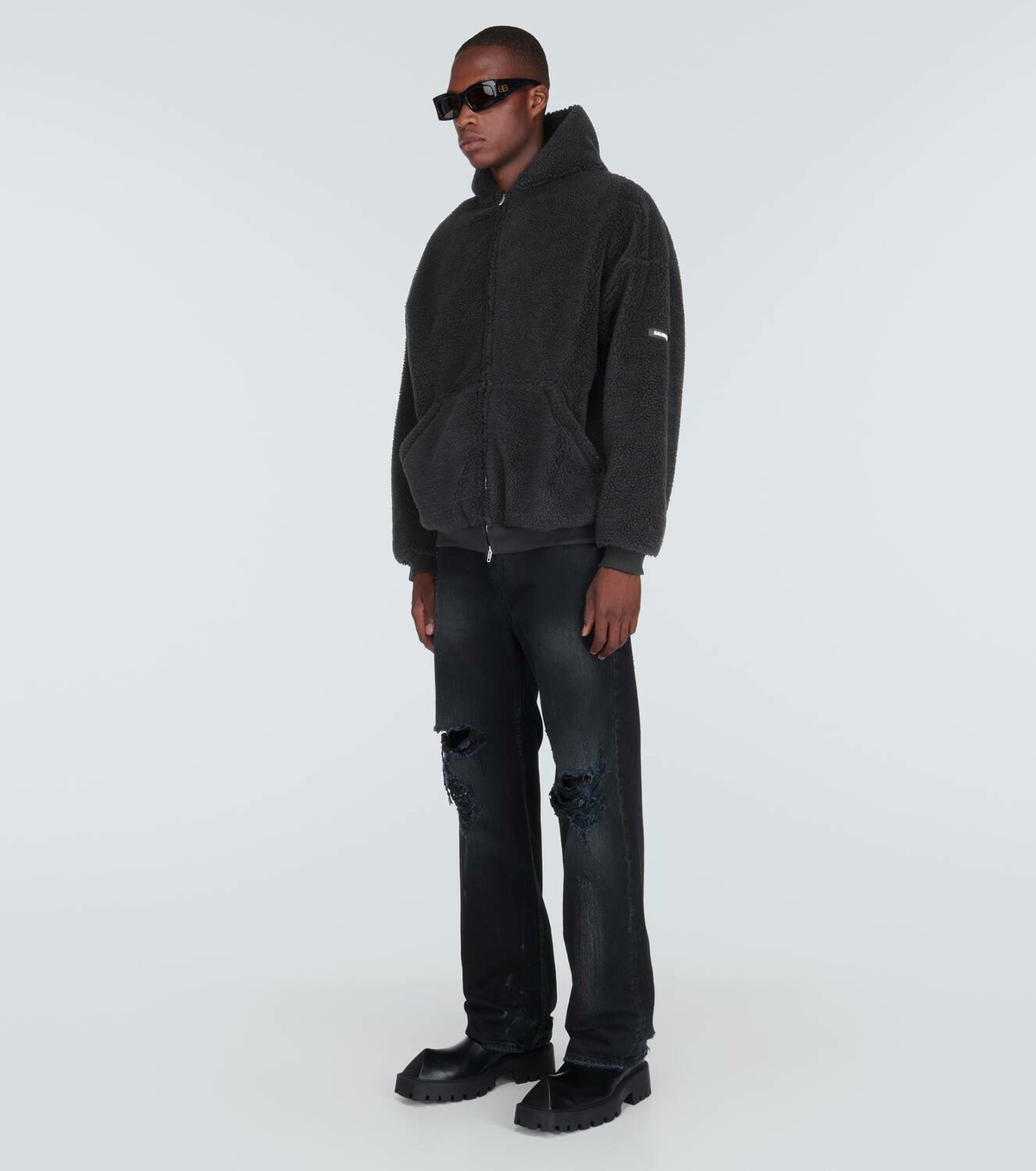 Balenciaga Oversized fleece hoodie
