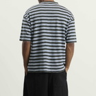 YMC Men's Rapport Stripe Triple T-Shirt in Dark Green Multi