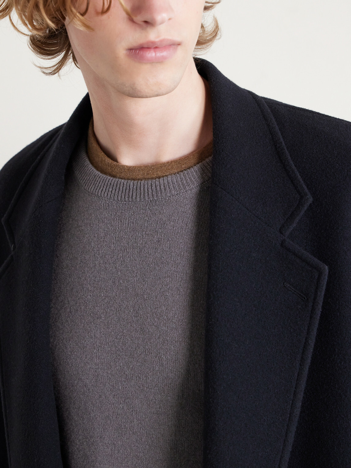 LEMAIRE - Wool and Cashmere-Blend Sweater - Gray