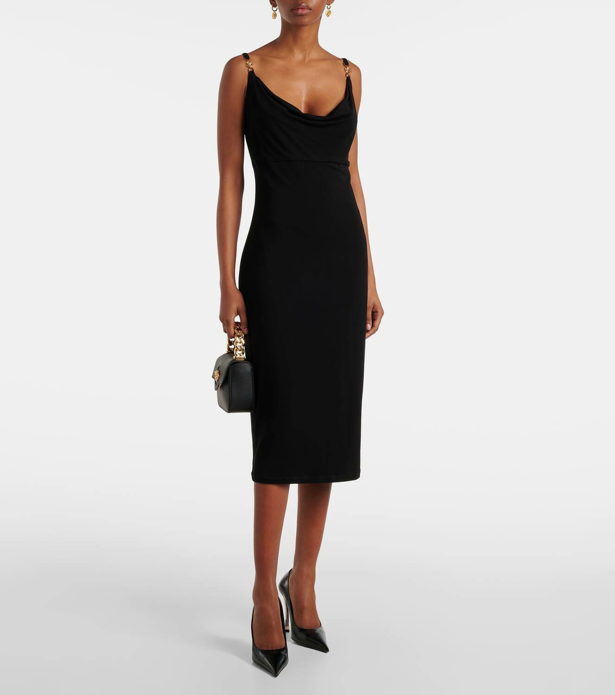 knee length dresses for ladies Versace x Dua Lipa Butterflies Medusa '95 Midi Dress Size 40