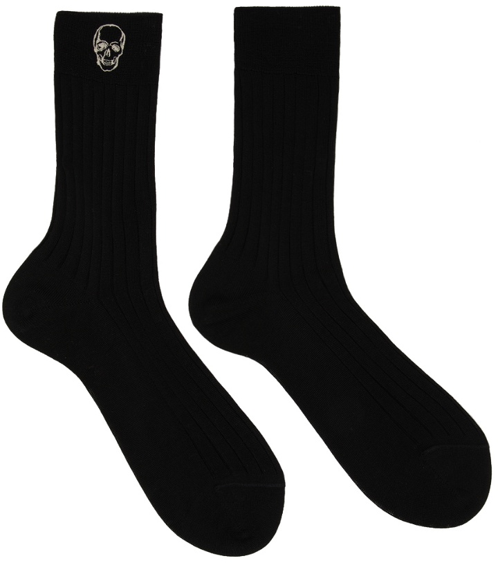 Photo: Alexander McQueen Black Skull Socks