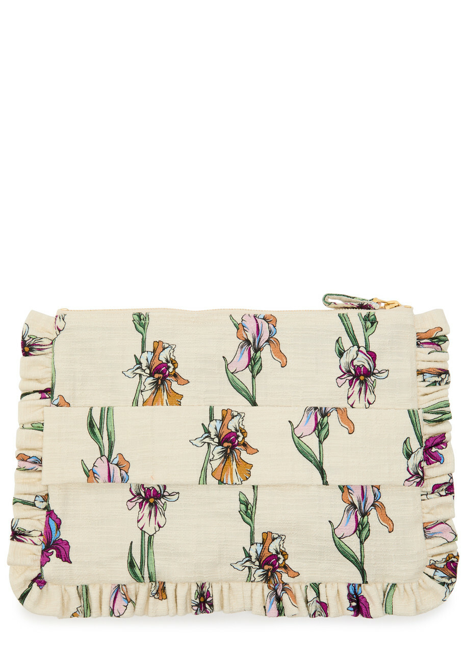 LA Double J Floral Stretch-cotton Hand Pochette Pouch - Multicoloured - One Size
