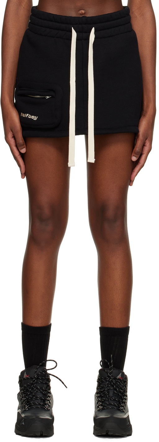 HALFBOY Black Pocket Miniskirt
