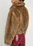Stand Studio Lena Quilted Faux fur Jacket Brown