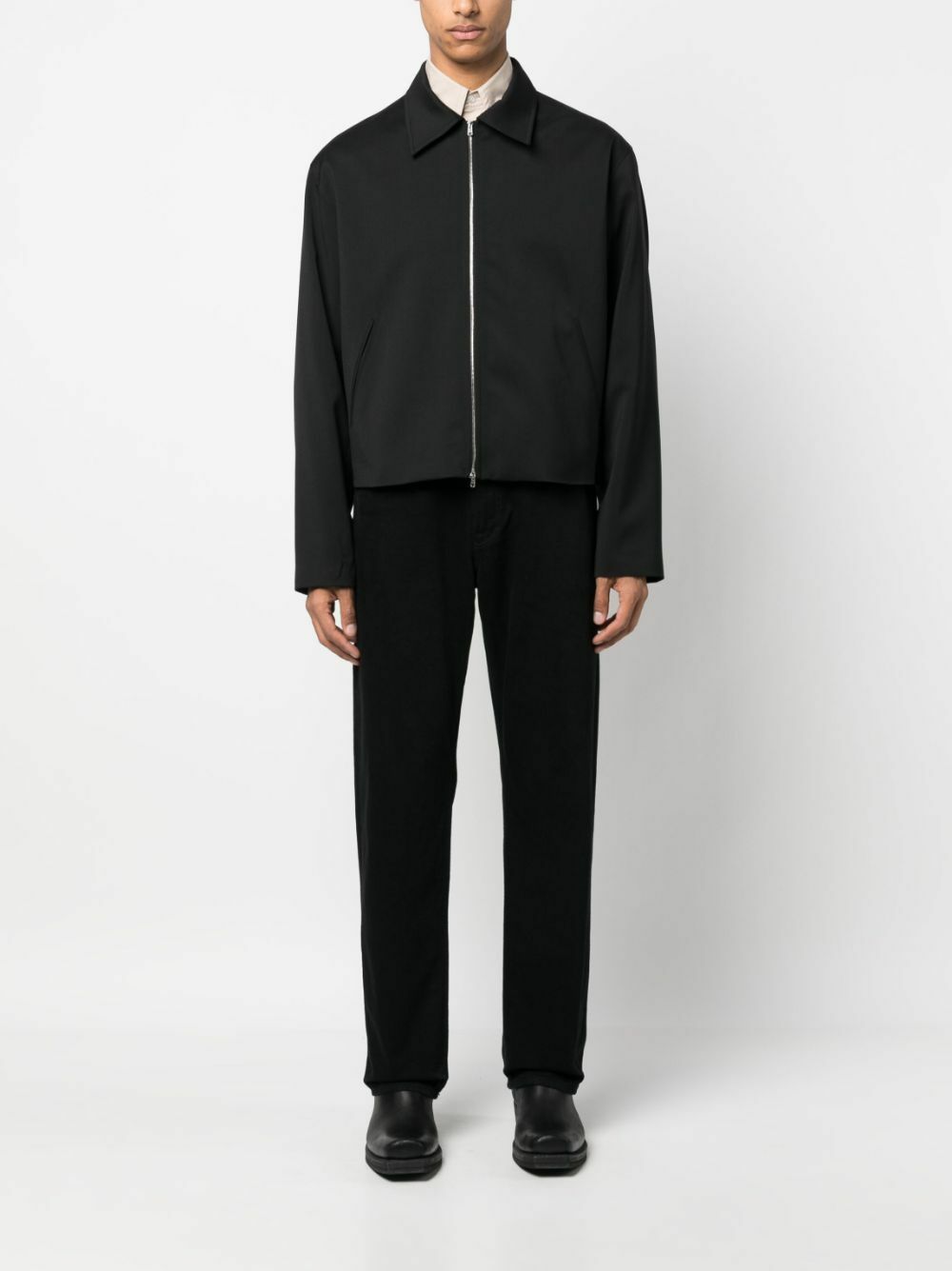 OUR LEGACY Black Zip-Up Virgin Wool Jacket Our Legacy