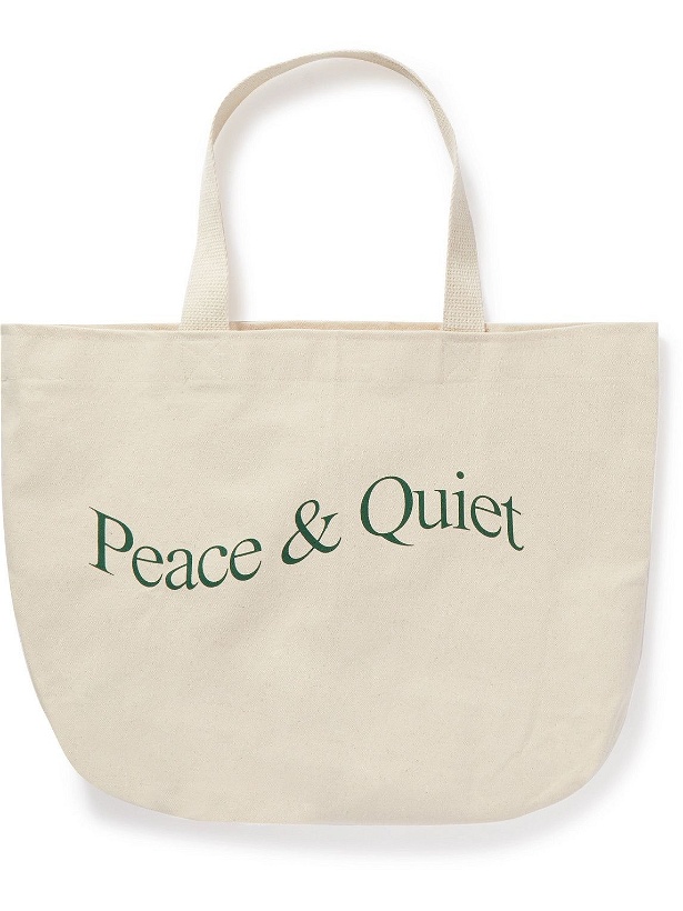 Photo: Museum Of Peace & Quiet - Wordmark Logo-Embroidered Cotton-Canvas Tote Bag