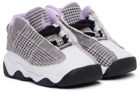 Nike Jordan Baby White & Grey Jordan 13 Retro Houndstooth Sneakers