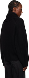 TOTEME Black Shawl-Lapel Cardigan