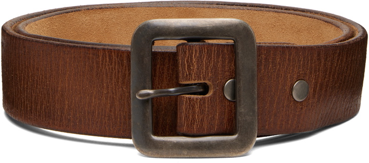 Photo: RRL Tan Hand-Burnished Leather Belt