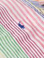 Polo Ralph Lauren - Logo-Embroidered Convertible-Collar Striped Linen Shirt - Multi