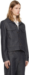 Courrèges Gray Utility Trucker Denim Jacket