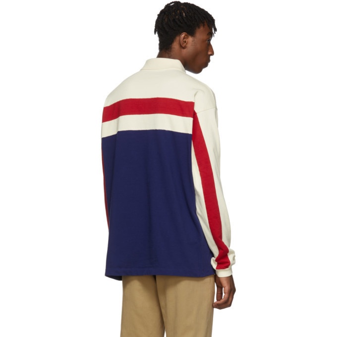 Gucci Blue Starpatch Long Sleeve Polo Gucci
