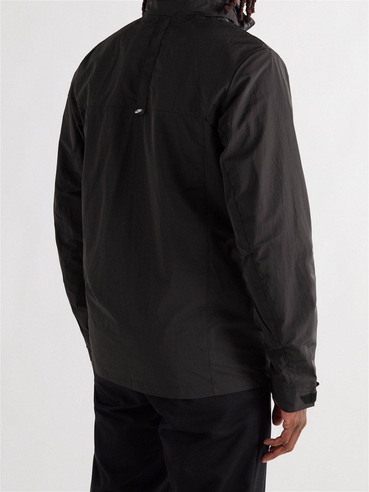 NIKE - M65 Logo-Embroidered Shell Hooded Field Jacket - Black Nike