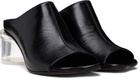 MM6 Maison Margiela Black Anatomic Heeled Mule Sandals