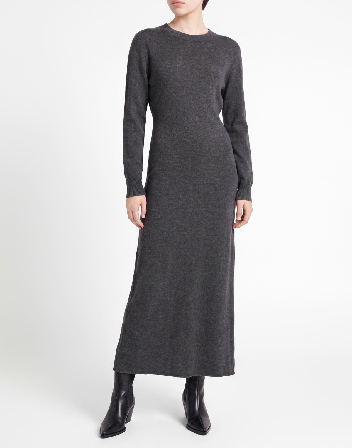 Manila Grace Womens Midi dress in Grey