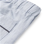 Desmond & Dempsey - Cotton and Linen-Blend Pyjama Trousers - Blue