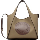 Stella McCartney Khaki Logo Crossbody Tote
