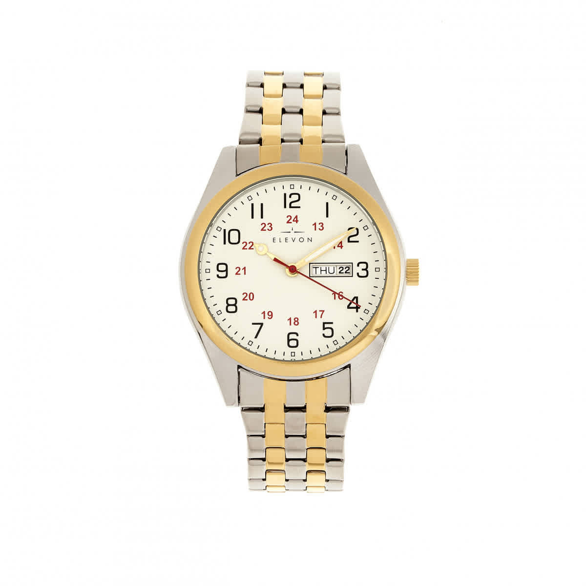 Elevon Gann White Dial Two-tone Mens Watch ELE106-4
