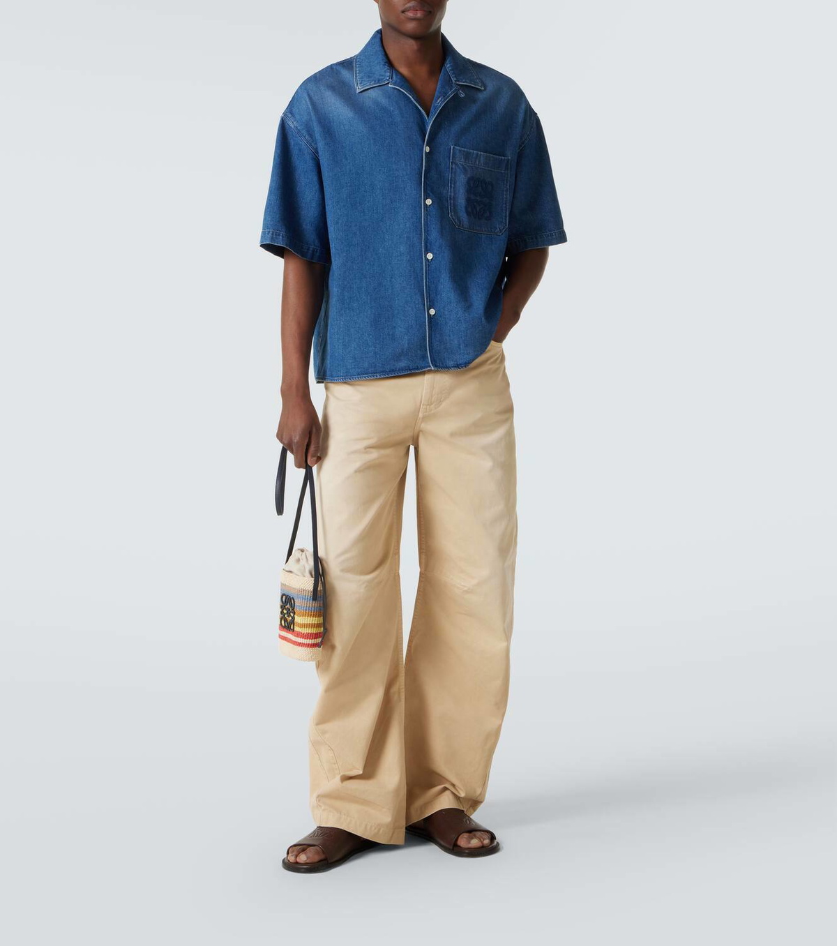 Loewe Paula's Ibiza twill barrel-leg pants Loewe
