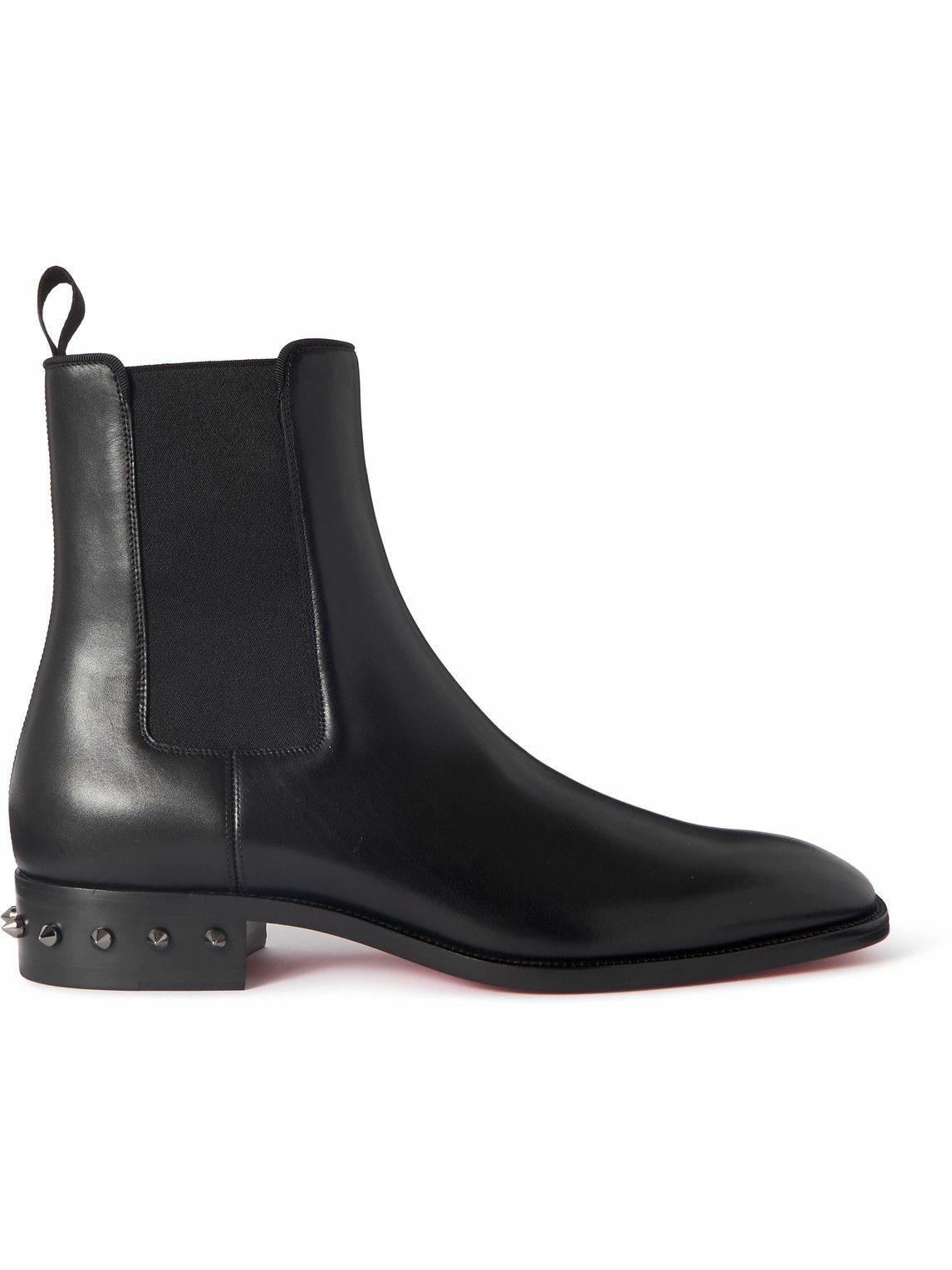 Christian Louboutin - Samson Studded Leather Chelsea Boots - Black ...